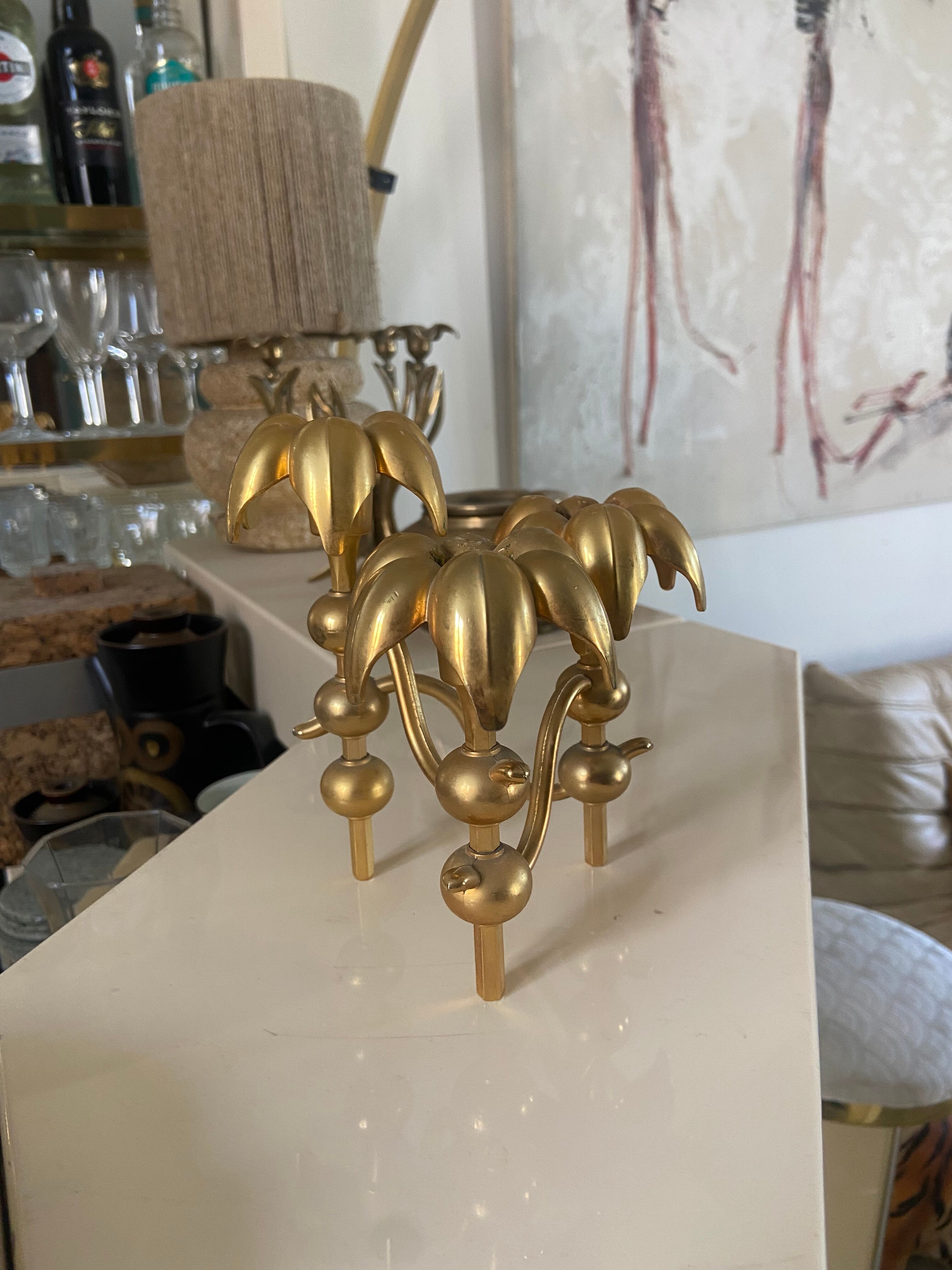 Vintage gilded bronze chandelier