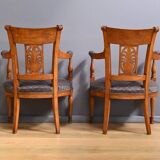 Paire de Fauteuils en Hêtre teinté – Début XXe