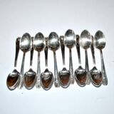 LCF set of 12 small mocha coffee spoons silverware design 1950 French cutlery