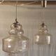 Amber glass Scandinavian suspension style - 1960s-70s