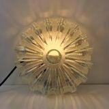 Vintage 80s glass ceiling or wall light