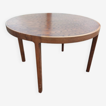 Extendable Round Table - Scandinavian - mid 1970 - Wood - 4 to 6 people