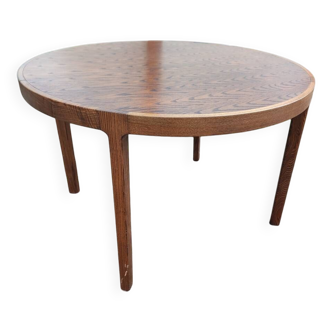 Extendable Round Table - Scandinavian - mid 1970 - Wood - 4 to 6 people