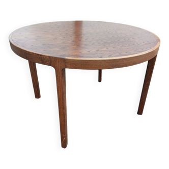 Table Ronde Extensible - Scandinave - milieu 1970 - Bois - 4 à 6 personnes