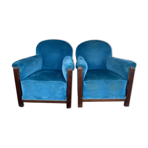 Paire de fauteuils club