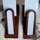 Paire de lampes scandinave bois et plexiglas