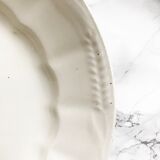 Four antique plates in fine white earthenware Moulin des Loups