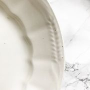 Four antique plates in fine white earthenware Moulin des Loups