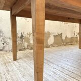 Table de ferme en pin et chêne