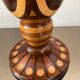 Vintage lamp in inlaid wood 60s-70s