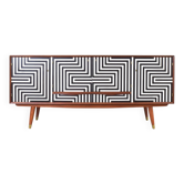 Mid-Century Op-Art Hand-Painted Sideboard from Sven Andersen Møbelfabrikk