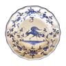 Plate decorated in Moustiers earthenware