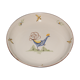 Plat à décor de coq , signé