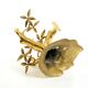 70s coffee table, model Bonsai by Willy Daro, made of brass and fire-gilded