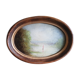 Oil on oval wood