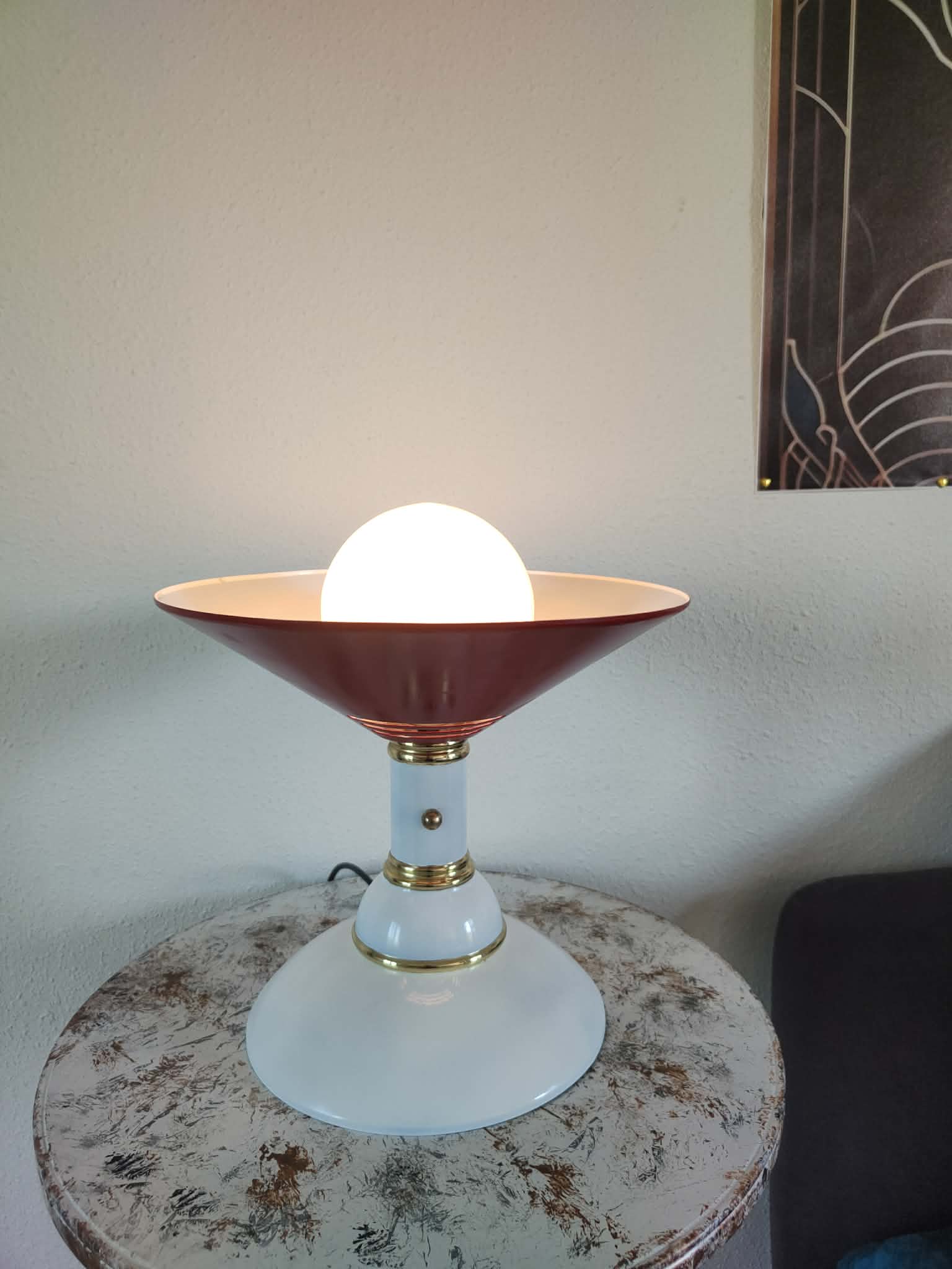 Vintage 1980s diabolo lamp