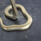 Candlestick zoomorphic snake cobra brass
