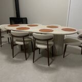 Travertine dining table