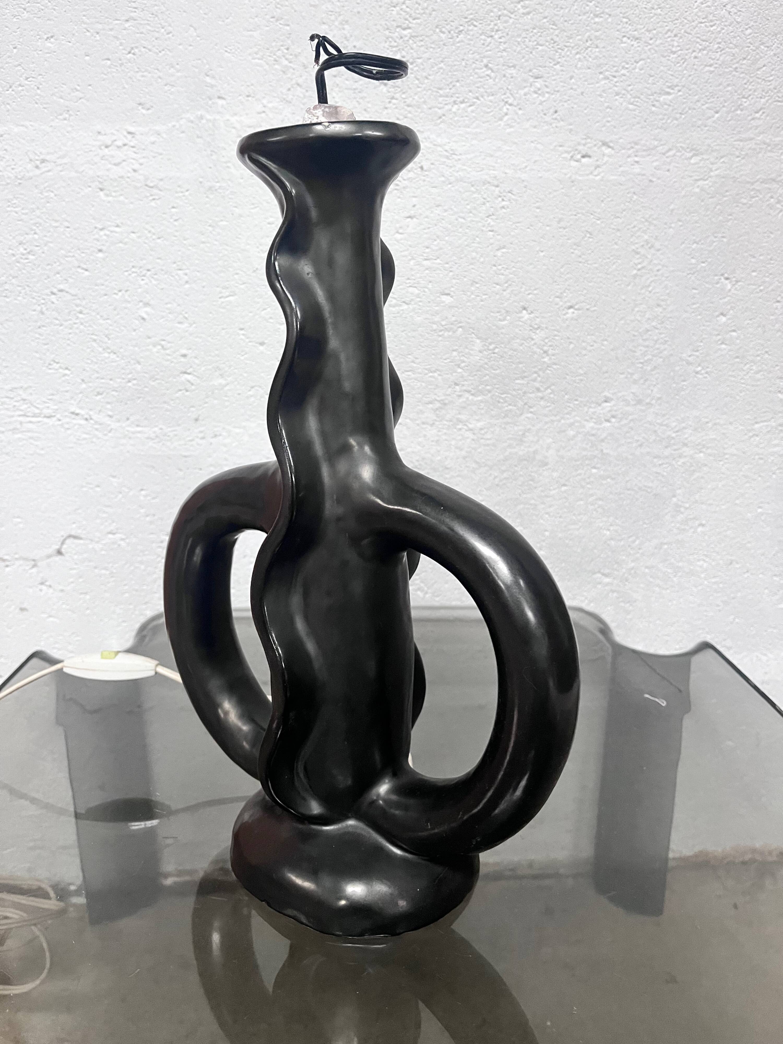 Ceramic lamp base by Gil Agnoloni, 1960