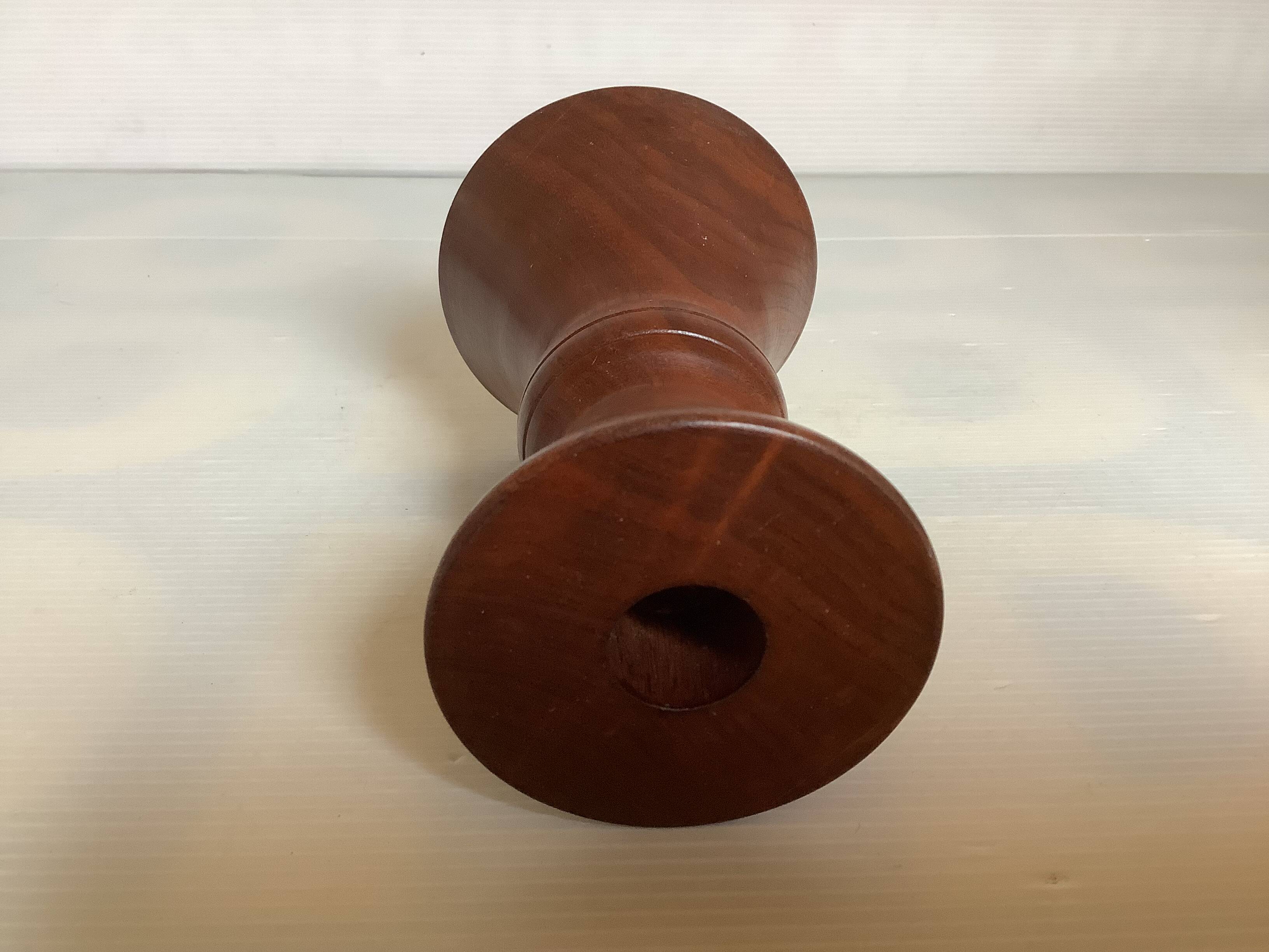 Wooden diabolo candle holder