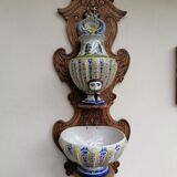 Wall fountain in Quimper earthenware