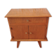 Bedside table feet compass in varnished chene / vintage 50s-60s