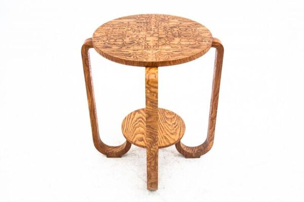 Table ronde Art Déco, Pologne, années 1950