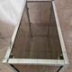 Smoked glass and stainless steel shelf