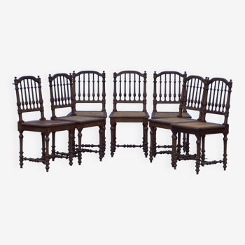 7 cane chairs