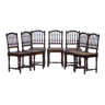 7 chaises cannées