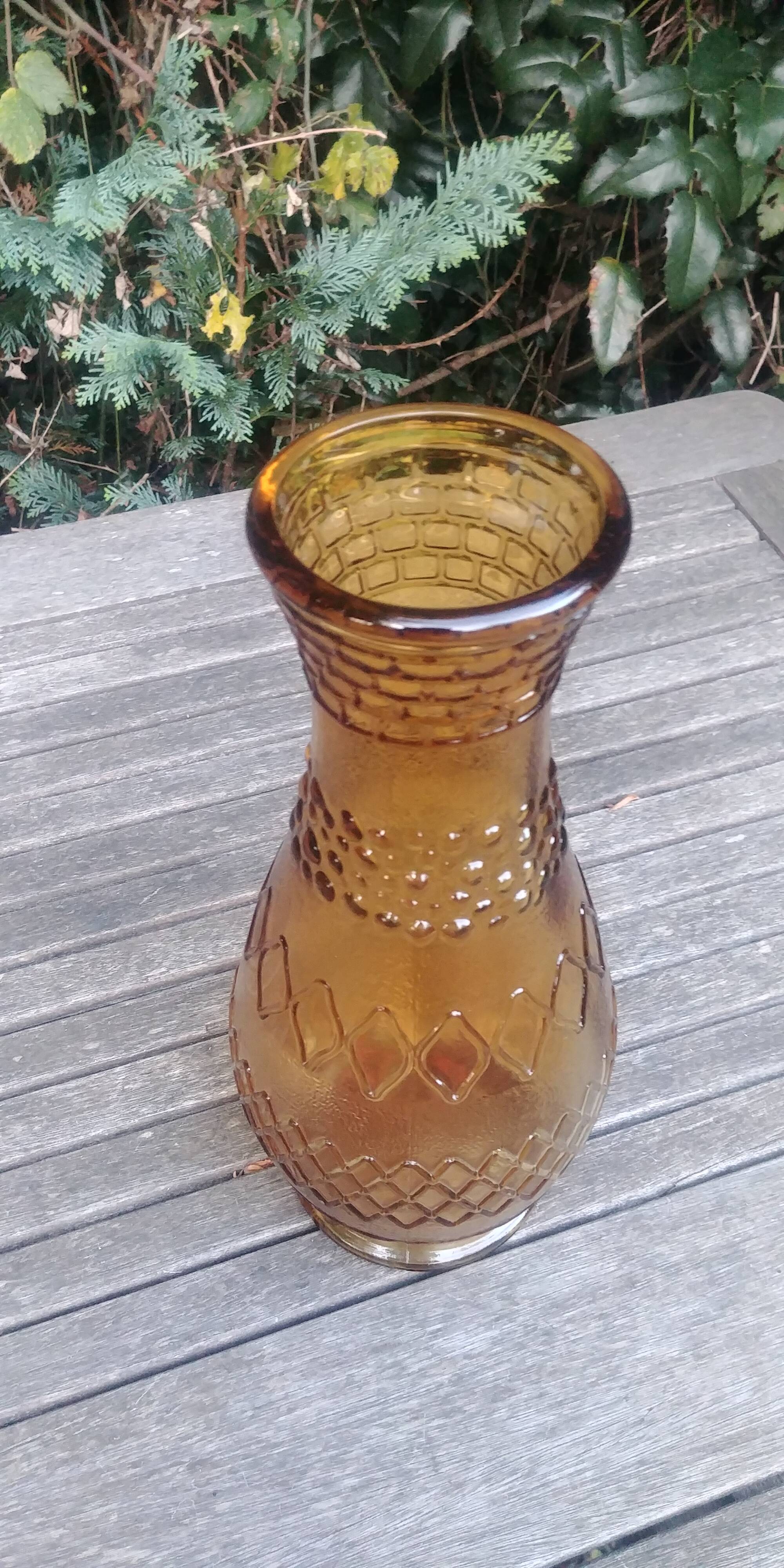 Empoli glass vase vintage 70s