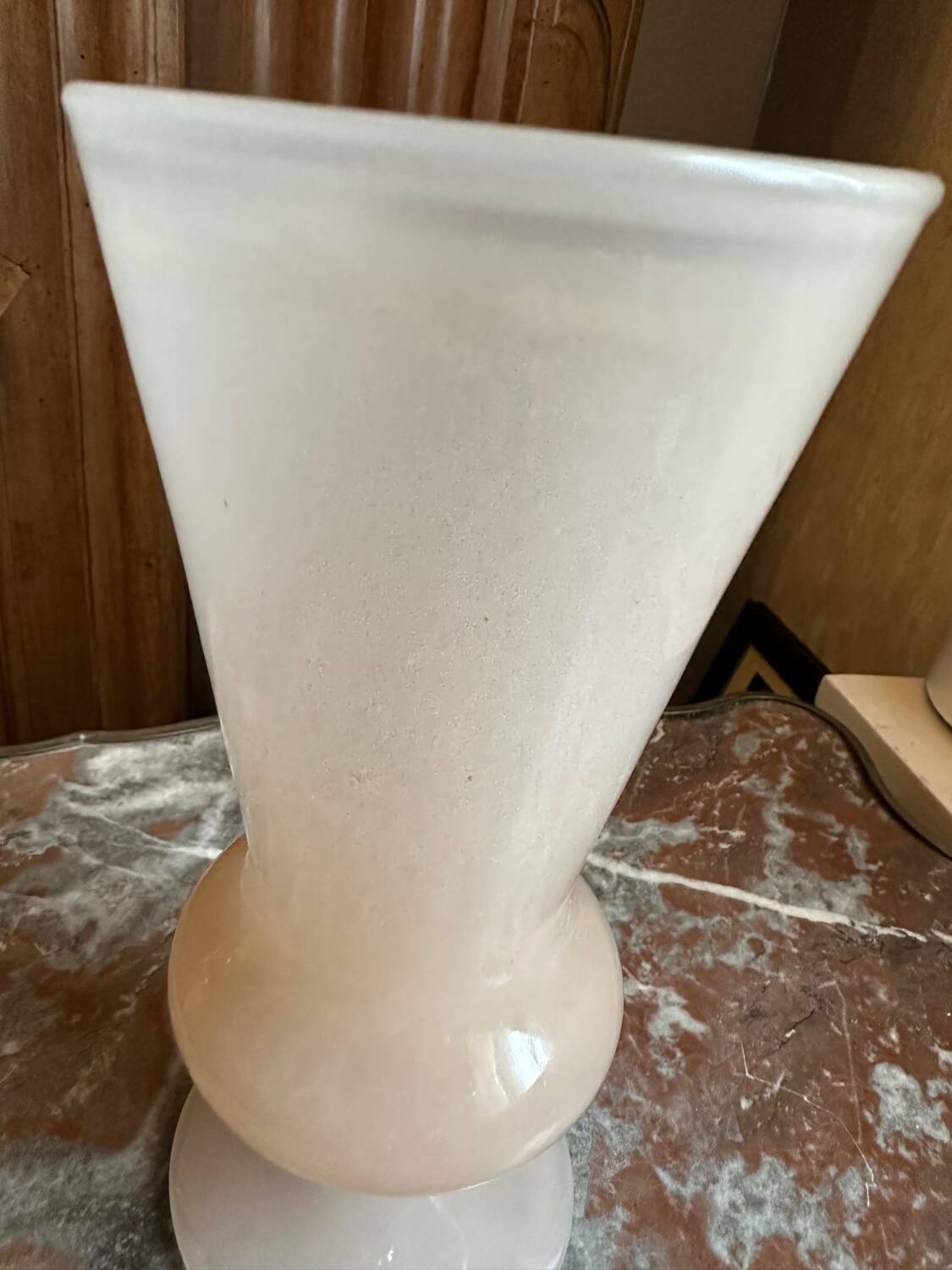 Pink Opaline Vase H 20 cm - 1950s