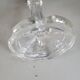 Old candlestick with molded glass stamps