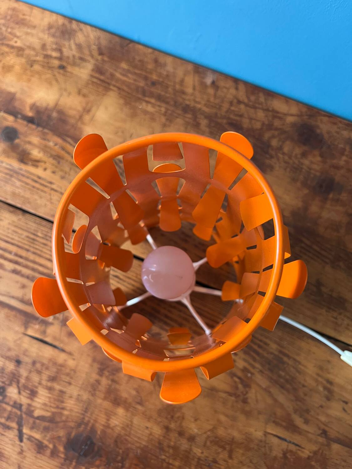 Ikea kajuta - table lamp with orange metal lampshade