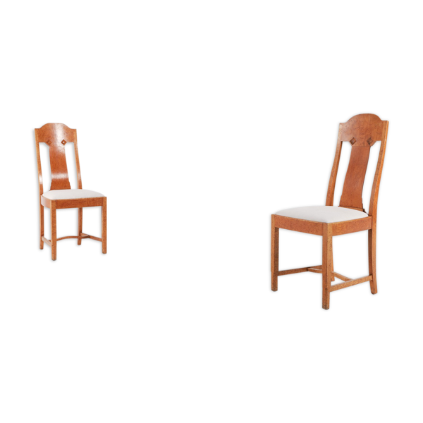 Pair of chairs in bramble wood from Nordiska Kompaniet