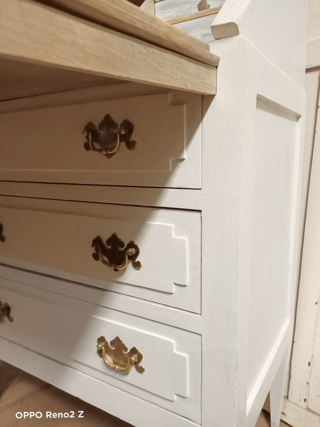 Wooden secretary chest of drawers