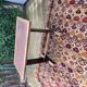 Wooden and brass bistro table