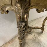 Nineteenth console in gilded wood