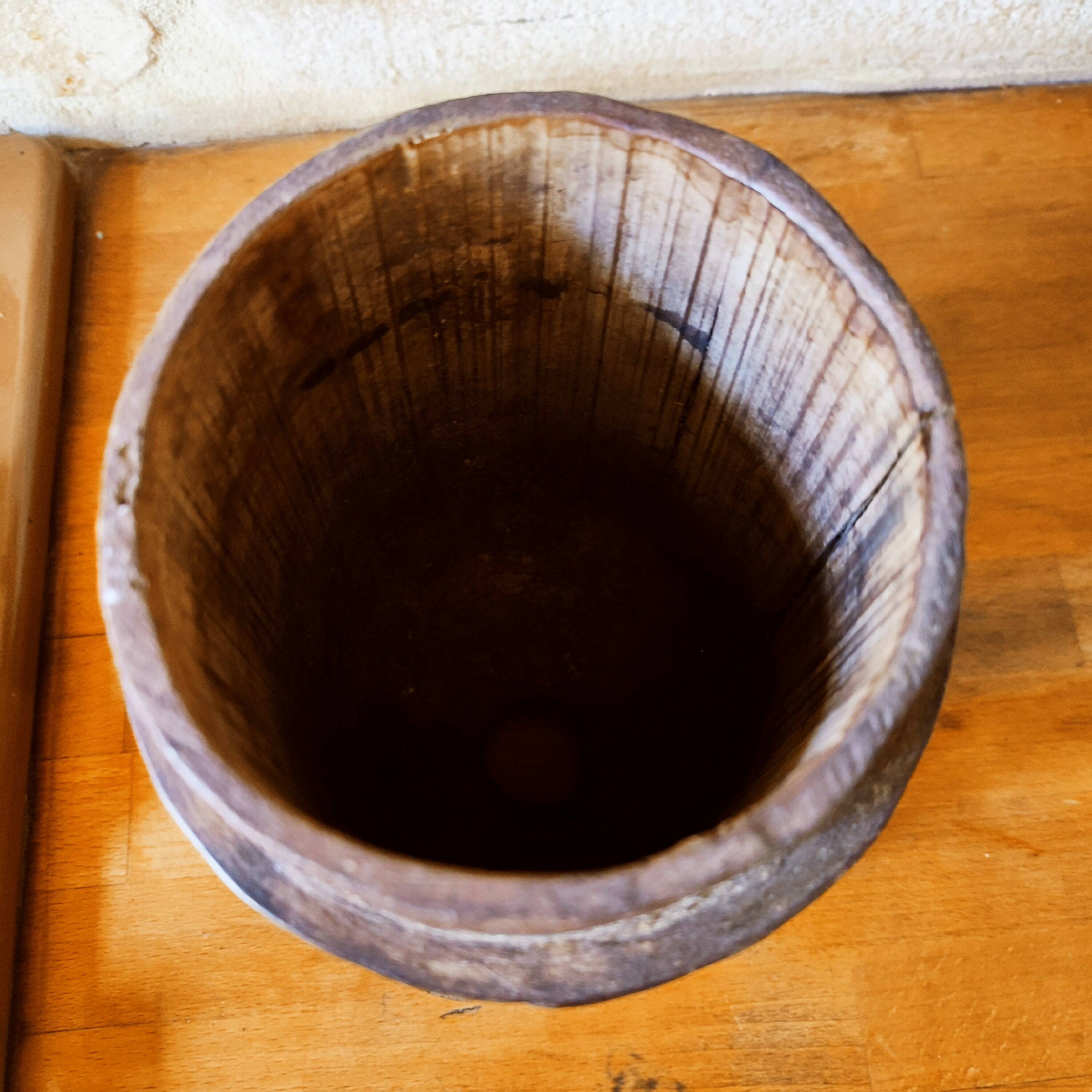 Antique bamboo pot
