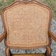 Antique Louis XV Style Armchair 20th Century Oak Caning Office Living Room