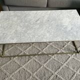 Rectangular coffee table in white marble
