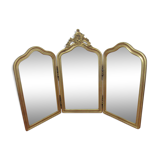 Miroir triptyque - cadre doré - 57x84cm