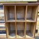 1950s pitch pine workshop cabinet