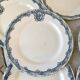 7 flat plates Terre de Fer Salins model "Versailles" XIXth
