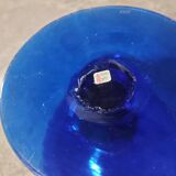 Glass cup of Biot, cobalt blue