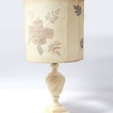 Alabaster lamp and herbarium lampshade