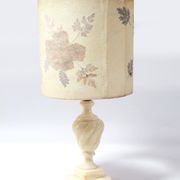 Alabaster lamp and herbarium lampshade