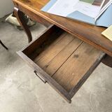 Table de ferme bureau noyer XIXème