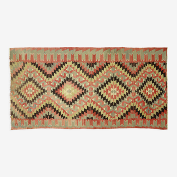 Anatolian handmade kilim rug 310 cm x 170 cm