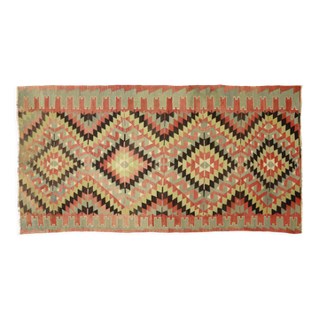 Anatolian handmade kilim rug 310 cm x 170 cm